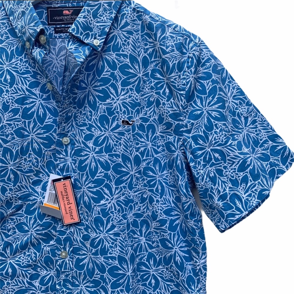 Vineyard vines floral print slim fit XL